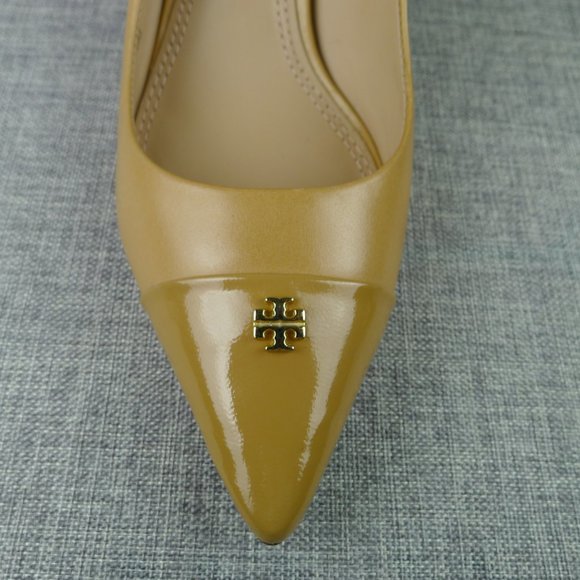 Tory Burch Nude/Tan Leather Stiletto Pumps Size 6 - Picture 6 of 16